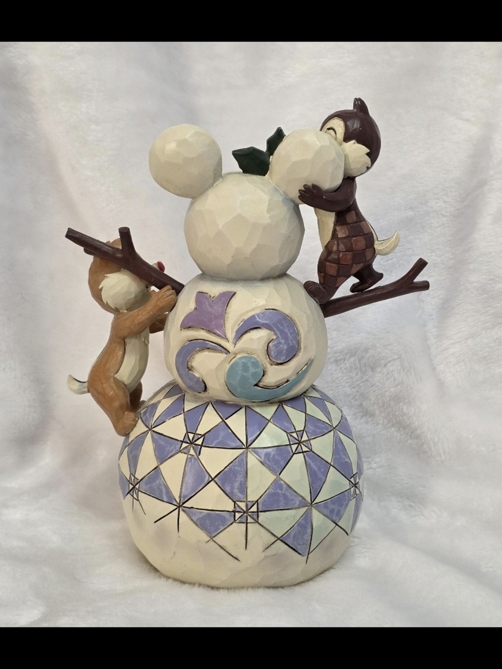Jim Shore Disney Traditions Chip and Dale "Woodland Winter Wonderland" Figurine - Picture 11 of 12